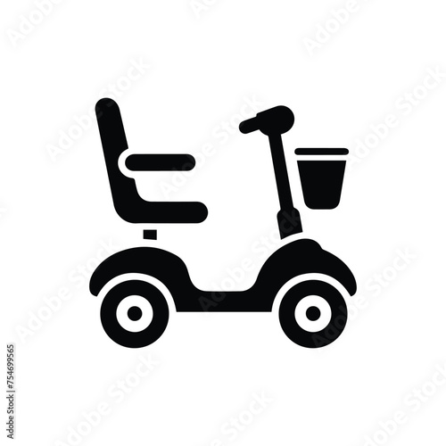 Mobility scooter icon vector