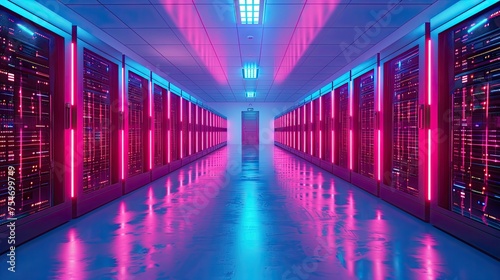 A room with servers for collecting and storing information. The data center.