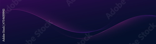 Abstract background with purple and magenta glowing wavy lines pattern. Modern minimal trendy shiny lines pattern. Vector illustration © pickup