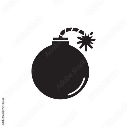 Bomb icon vector
