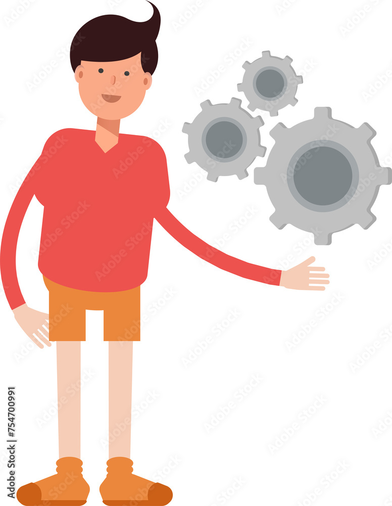 Boy Student Holding Gears
Boy Student Holding Gears
