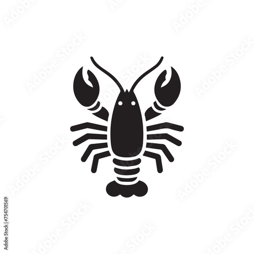 Crawfish icon vector photo
