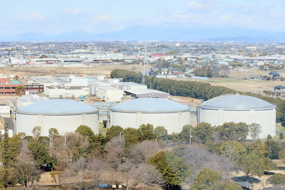 埼玉県行田市古代ハスタワーからの眺めScenery of Gyoda City seen from the observation deck