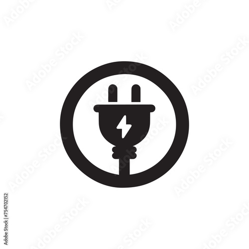 Electric plug icon vector