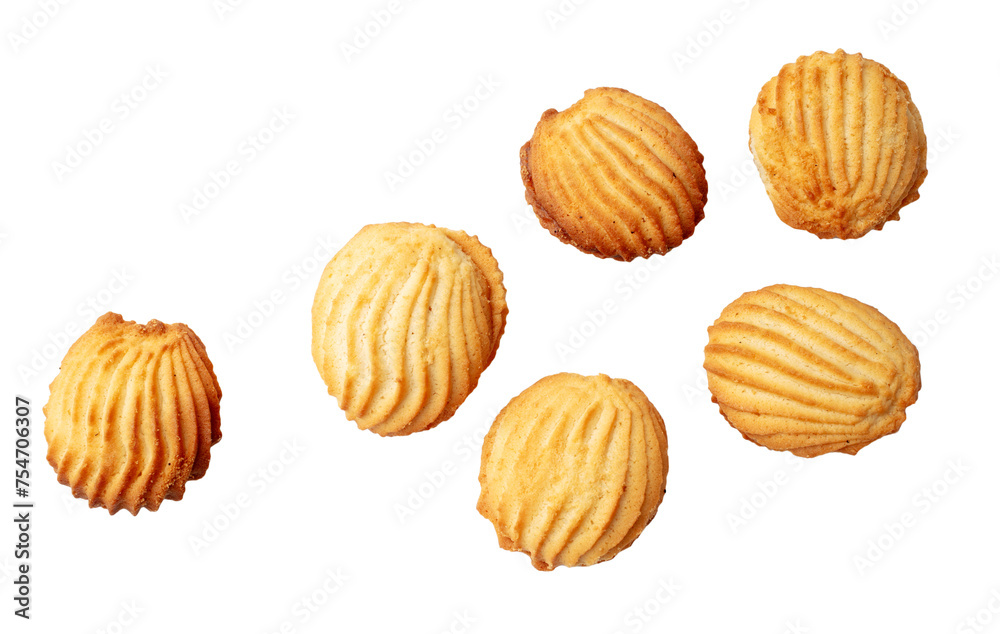 Shortbread cookies isolated on white background Shortbread cookies isolated on white background