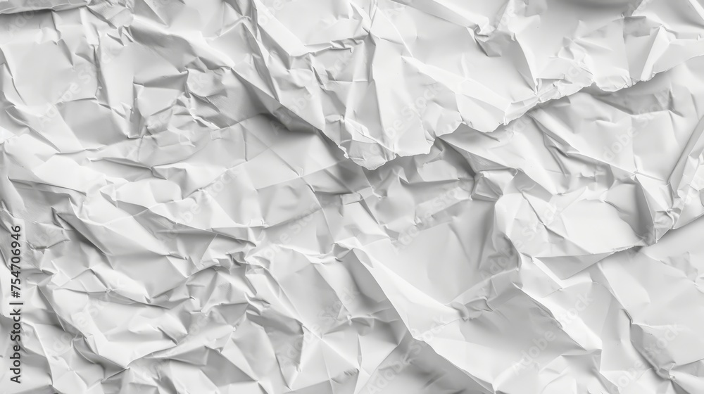 Obraz premium Crumpled white paper texture