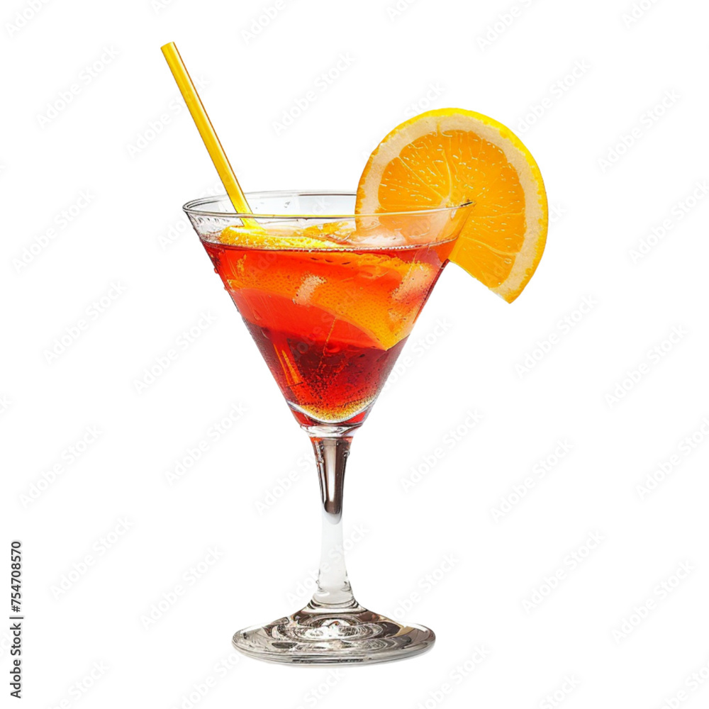 cocktail with lemon on transparent background cocktail with lemon on transparent background