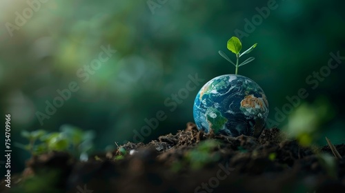 Earth Day poster background with copy space.