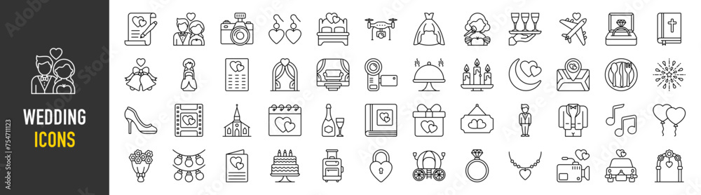 Wedding icons vector illustration Wedding icons vector illustration