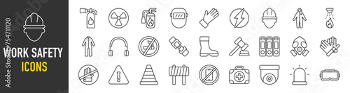 Work Safety icons vector illustration