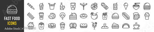  Fast Food icons vector illustration