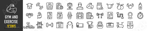 Gym And Exercise icons vector illustration