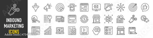  Inbound Marketing icons vector illustration