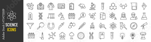 Science icons vector illustration