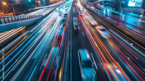 High speed urban traffic on a city highway