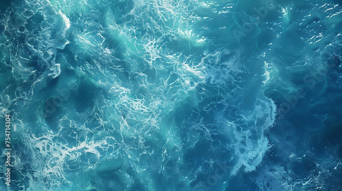 Top down view of the sea cartoon water wallpaper © pasidu