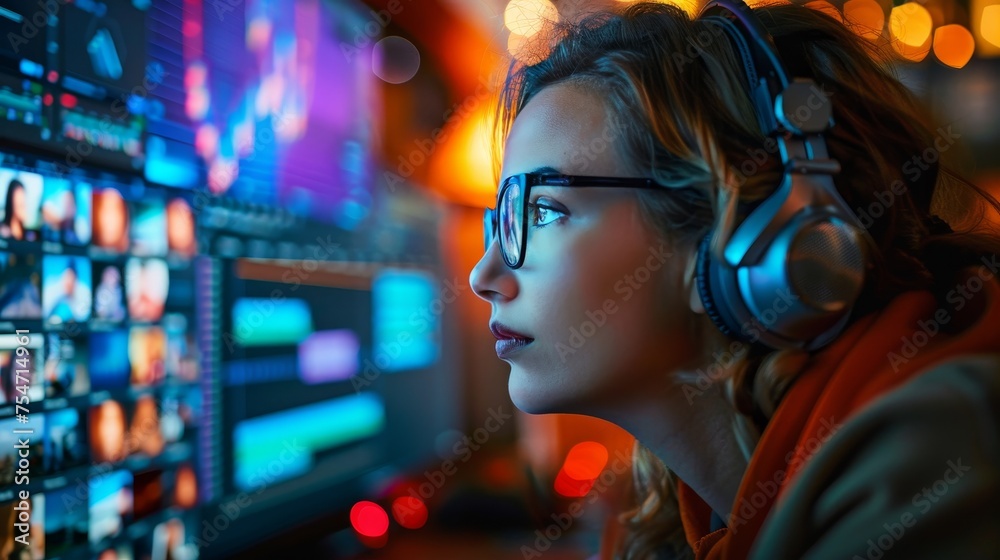 An entrepreneur editing a video pitch for an online investment platform