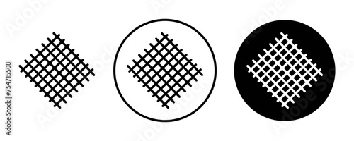 Texture fabric icon line art vector
