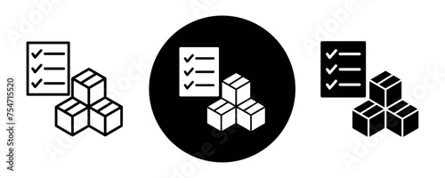 Inventory control icon line art vector