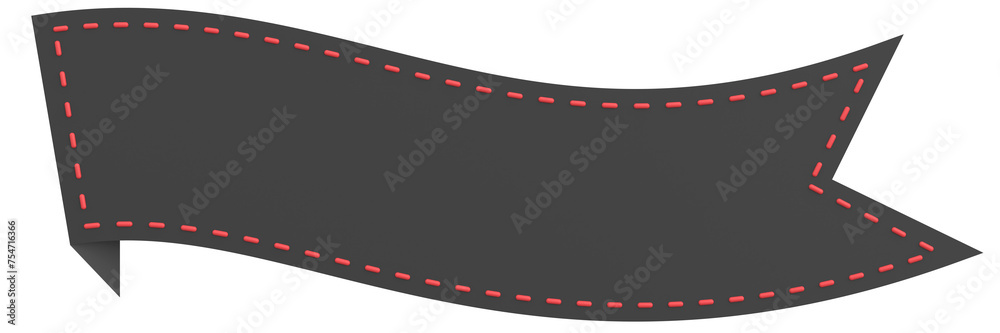 Fototapeta premium Ribbon tag. Price tag. 3D illustration.
