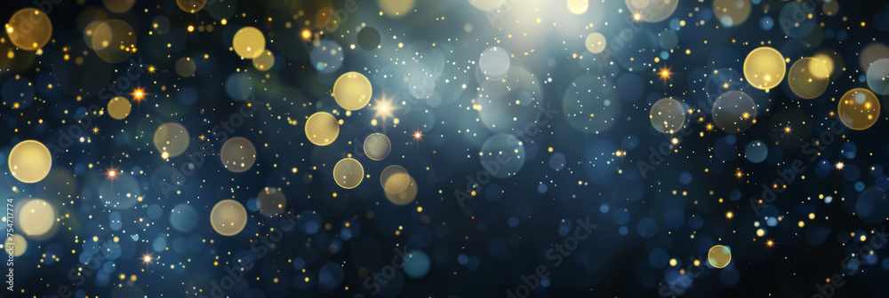 gold and blue bokeh glitter lights abstract Background particle defocused.Sparkling on blue background..Background bokeh blur circle variety blue gold. Dreamy soft focus wallpaper backdrop gold and blue bokeh glitter lights abstract Background particle defocused.Sparkling on blue background..Background bokeh blur circle variety blue gold. Dreamy soft focus wallpaper backdrop