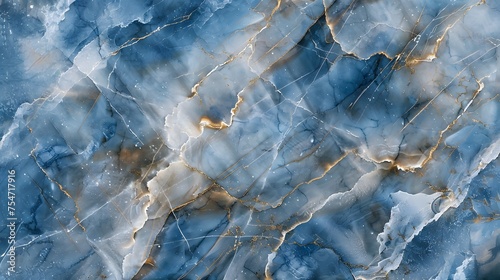 Close up of blue and white marble surface, ideal for background use