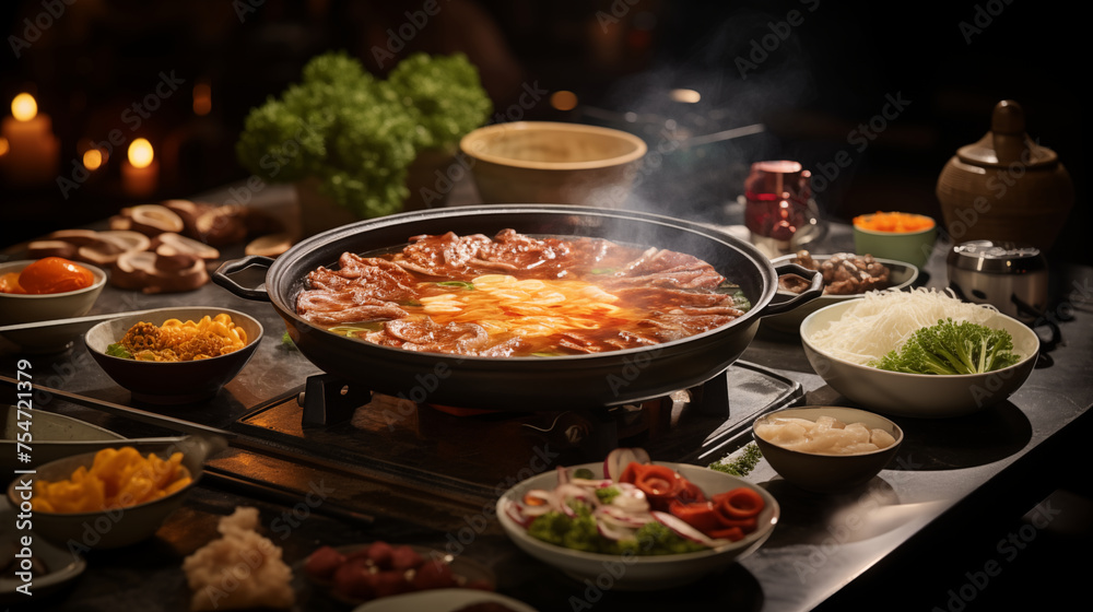 Unveiling the Culinary Magic: Hot Pot Revelry Amidst Fragrant Aromas and Lively Chatter Unveiling the Culinary Magic: Hot Pot Revelry Amidst Fragrant Aromas and Lively Chatter