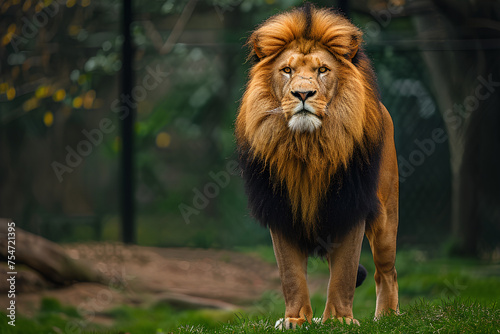 A full body shot of a Lion