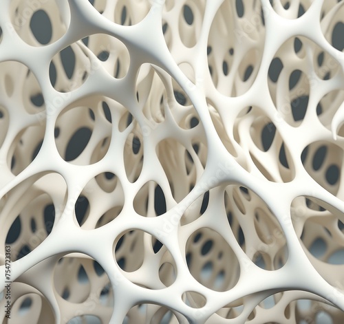 A white structure with holes, creating a modern and futuristic design. Generative AI.