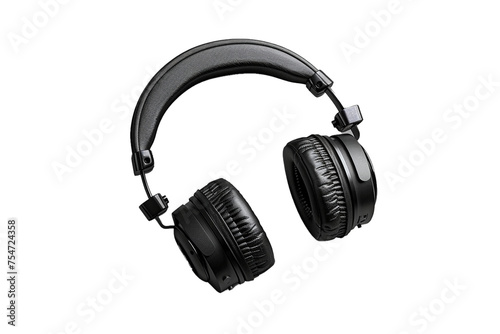 Elegant headset design mockup perfect for audio enthusiasts, isolated on transparent background for clean presentations. 