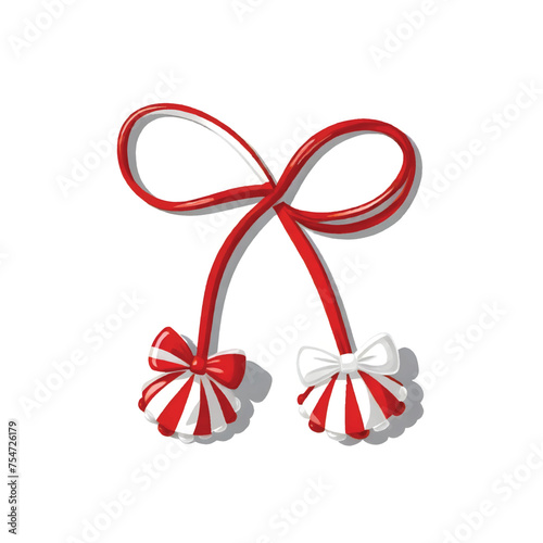 martisor talisman, gift, traditional accessory for holiday of early spring in Romania and Moldova