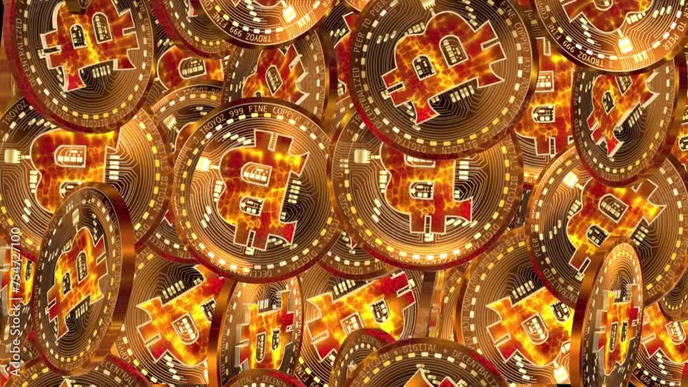 bright background of spinning bitcoin coins bright background of spinning bitcoin coins