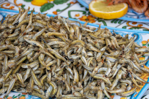 fried smelt fish atherina or silverside © laudibi