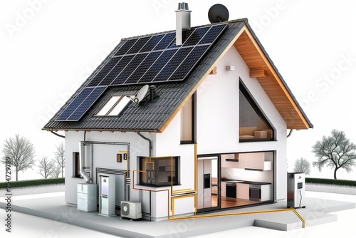 Bridging Engineering Concepts with Smart Home Digital Innovations: How Home Vectors and Wind Energy Storage Solutions are Paving the Way for an Eco Impactful Living Environment. © Leo