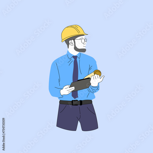 Free vector engineering and construction illustrated