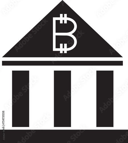 Bitcoin Bank Icon 