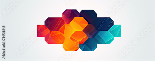 Dynamic hexagonal color gradient pattern