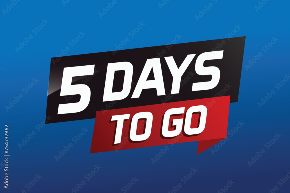 5 days to go word concept vector illustration with ribbon and 3d style for use landing page, template, ui, web, mobile app, poster, banner, flyer, background, gift card, coupon
5 days to go word concept vector illustration with ribbon and 3d style for use landing page, template, ui, web, mobile app, poster, banner, flyer, background, gift card, coupon