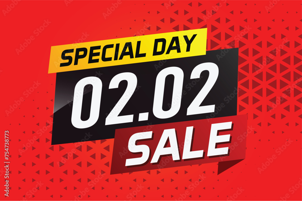 2.2 Special day sale word concept vector illustration with ribbon and 3d style for use landing page, template, ui, web, mobile app, poster, banner, flyer, background, gift card, coupon
2.2 Special day sale word concept vector illustration with ribbon and 3d style for use landing page, template, ui, web, mobile app, poster, banner, flyer, background, gift card, coupon
