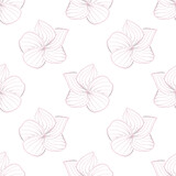 Tropical seamless pattern with orchids. Floral tile print. Orchids background.