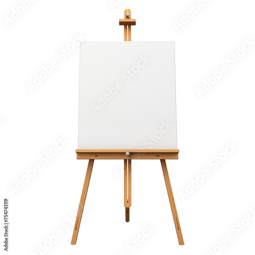 easel with blank canvas