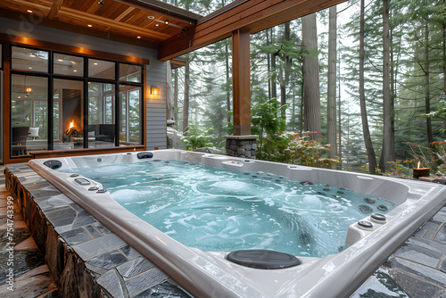 Large Hot Tub in Room © D