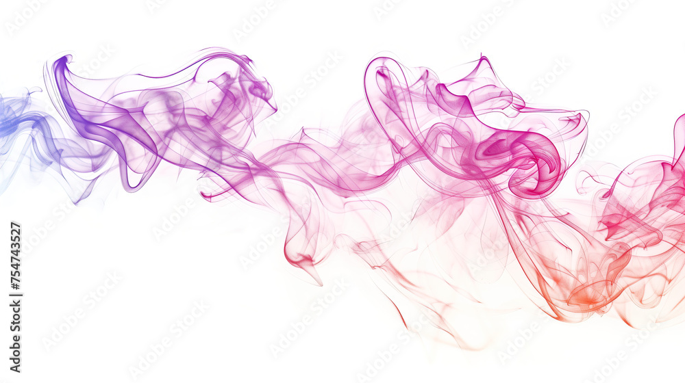 colorful smoke on a white background