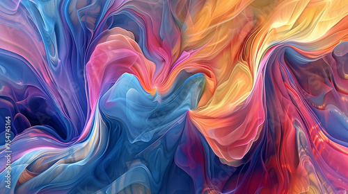 Craft an AI-generated artwork where irregular shapes dance across the canvas in a joyful celebration of color and form, creating a dynamic and energetic composition.