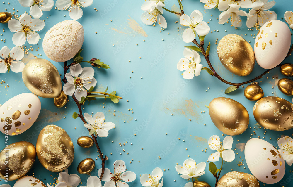 Easter Golden Eggs and Spring Flowers Cover Background Banner Print for Greeting or Social media Post. Pascha Fest. Neo Art Cards E V 7 36 Easter Golden Eggs and Spring Flowers Cover Background Banner Print for Greeting or Social media Post. Pascha Fest. Neo Art Cards E V 7 36