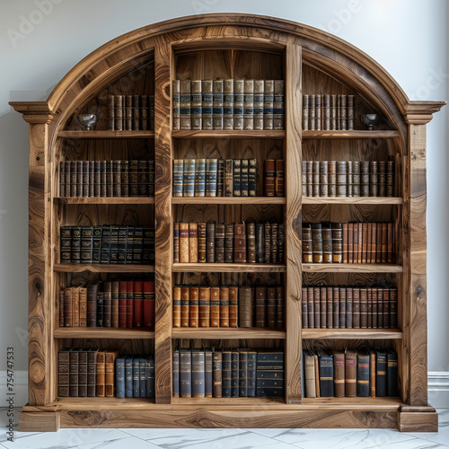 Custom Wooden Bookshelf Highlighted for Elegant Storage