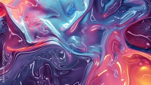 Vibrant Abstract Liquid Marble Art with Swirling Patterns and Hypercolored Texture