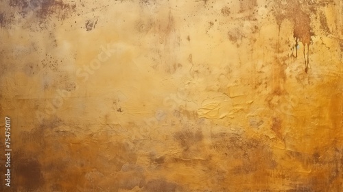 A grungy texture wall embellished with gold paper forms an abstract backdrop, adding depth and character to the composition.