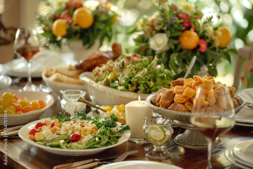 Gourmet Family Feast Table