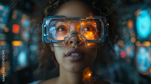 An immersive journey into the future of business and technology, highlighting breakthroughs and innovations in a documentary-style magazine photography composition.